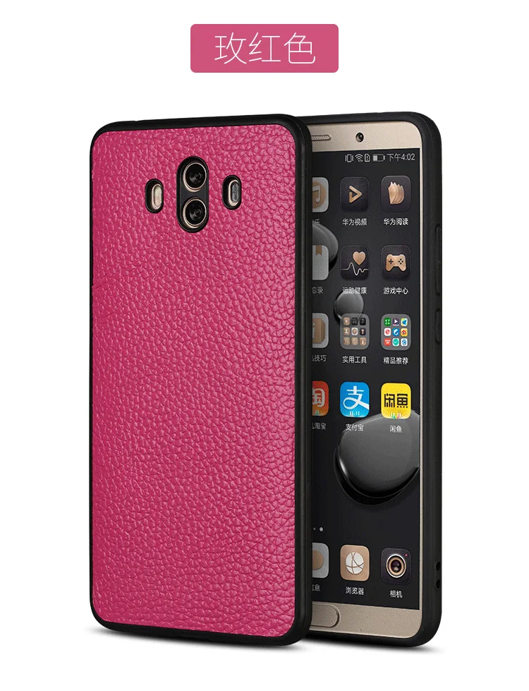 Чехол для телефона huawei P20 P30 P10 mate 20 Lite 10 9 Pro с текстурой Личи, чехол из воловьей кожи для Honor 8X Max V20 Nova 3