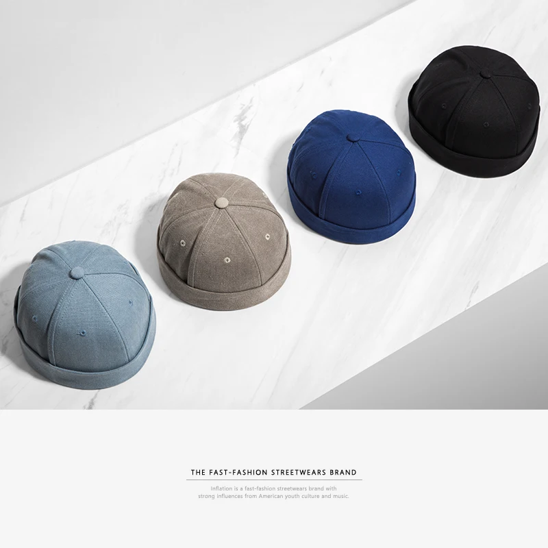 Инфляция 2017 Новый китайский стиль круглый шляпа унисекс Snapback пара шапки фланцевые сплошной цвет модные мужские шляпы 073CI2017 - изображение