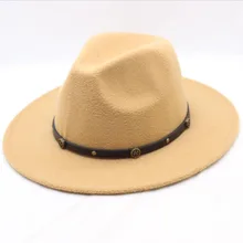 Модная шерстяная женская мужская фетровая шляпа для джентльменов Элегантная Дамская зима осень широкие поля Джаз церковь Крестный отец шляпы сомбреро