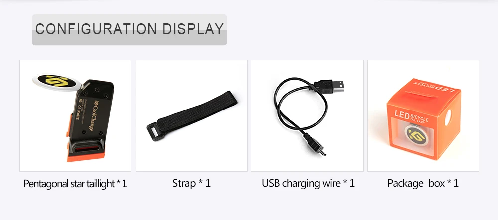 Coolchange для велосипедов света велосипед задний фонарь светодиодный задний фонарь USB аккумуляторная Предупреждение Лампа безопасности ночной езды свет