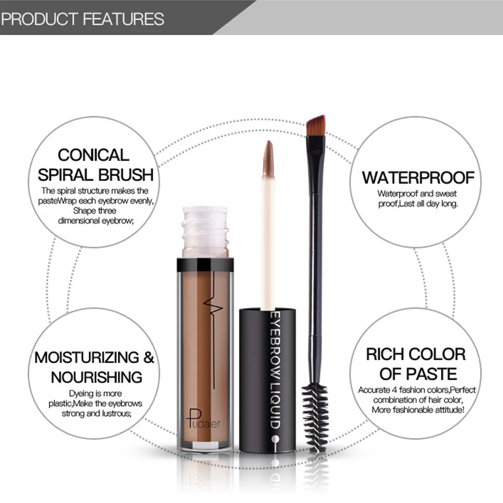 1 Set Eyebrow Cream And Brush Set Waterproof Long-lasting Eye Brow Makeup 24 Hours No Fade Semi-permanent Eyebrow Enhancer