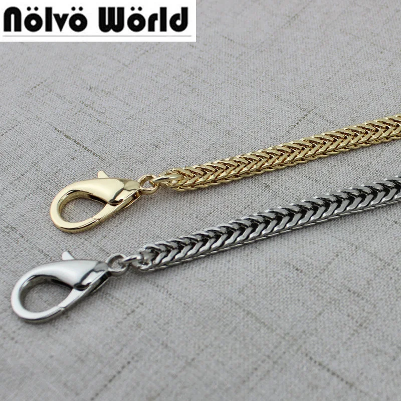 

10pcs Gold 7mm width chain for replacement purse strap bag accessories bag hardware,Top quality Serried roller chain