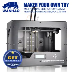 Wanhao Дубликатор 4S 3D-принтеры D4S двойной/двойной экструдер 3d печатная машина дешевые цены и хорошее качество, Фабрика прямые поставки