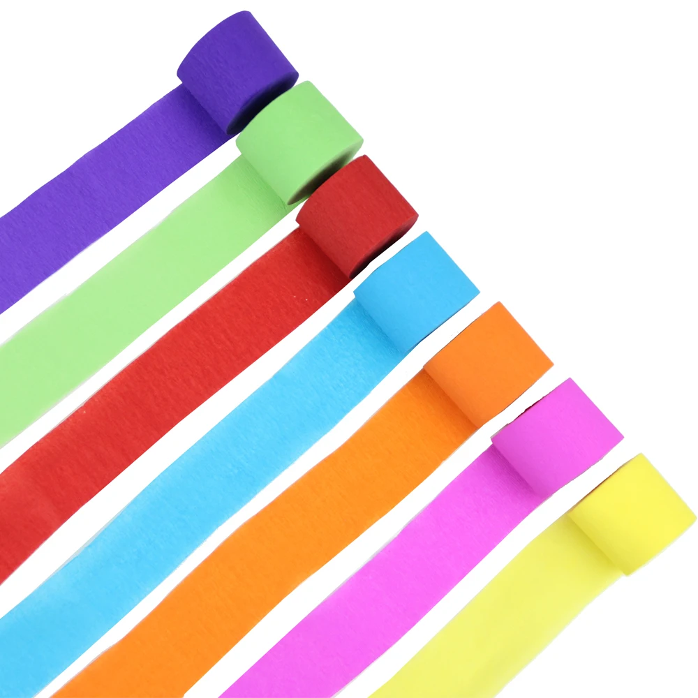 

10pcs 100m Crepe Paper Wedding Decoration Artificial Flowers Party Decoration Crinkled Paper Wedding Supplies Background Crafts