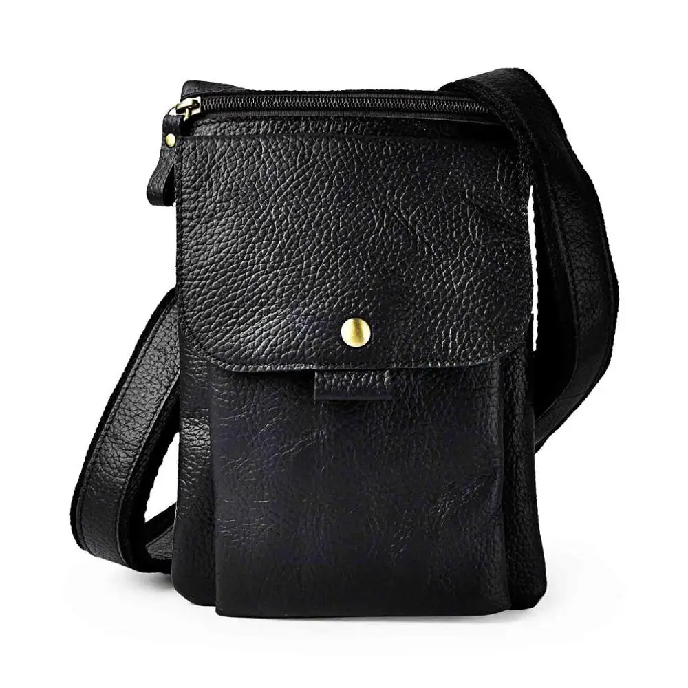 black 2 Оригинальная кожаная мужская повседневная многофункциональная модная сумка-мессенджер через плечо Mochila Сумка дизайнерская поясная сумка 8302-b - Цвет: black 2