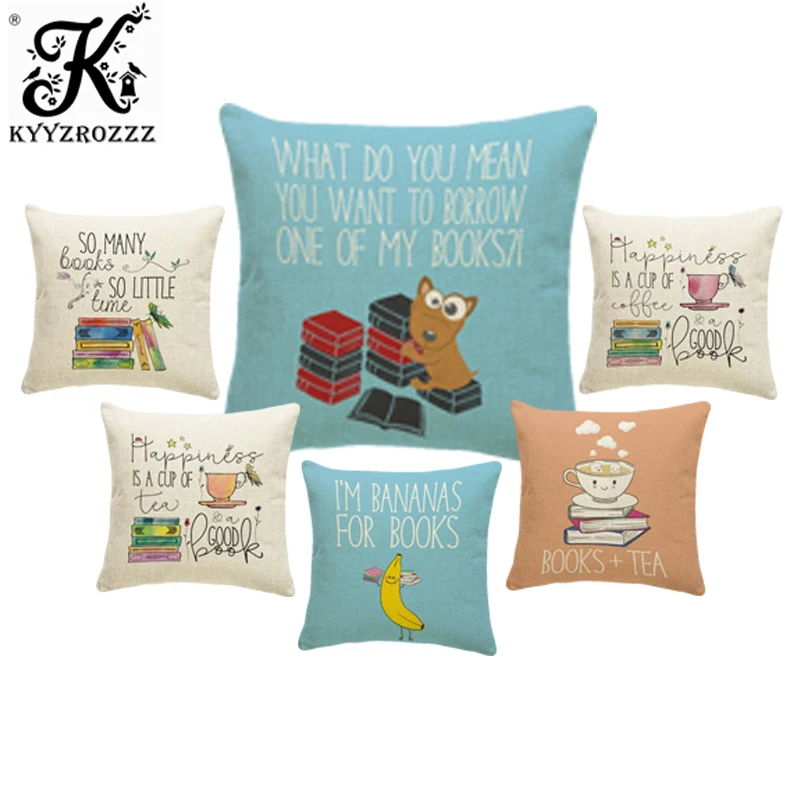 

Clouds Cushion Cover Pillow Case Word Pilow Book Car Anniversary Gift Leaves Flower Throw Cushion Covers Cup 45X45Cm Linen New