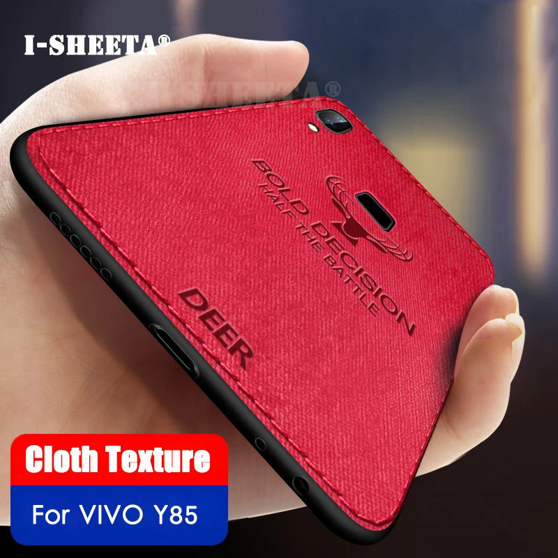 3D Ткань Кожа текстиль винтажные Чехлы олень для VIVO Y85 Y83 Y79 ультра тонкий мягкий