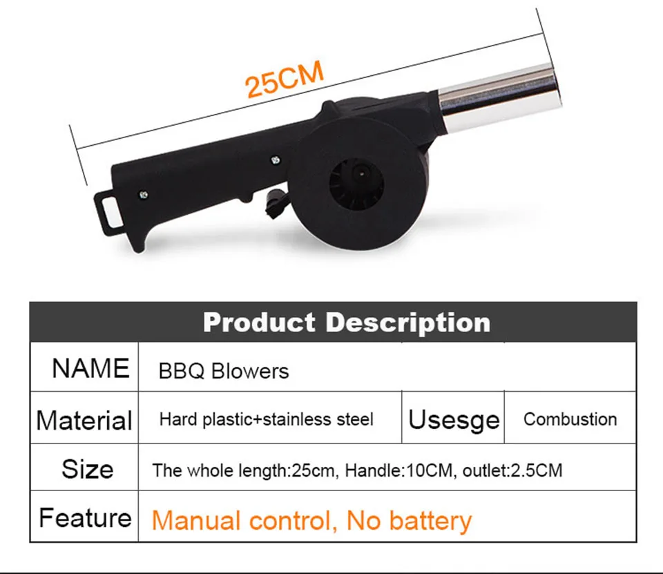 1 шт Руководство барбекю воздуходувки Пикник барбекю коленчатого Вентилятор обдува высокое качество Пластик барбекю инструменты для гриля Кухня аксессуары