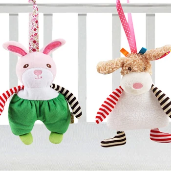 

Newborn Baby Soft Stuffed Plush Rattle Toy Rabbit Cow Panda Toddler Baby Musical Car Bed Seat Stroller Hanging Plush Pendant Toy