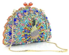 2015 Fashion Satin Kristall Strick Kupplung Abendtaschen Frauen Charme Handtasche Partei Kleid Zubehör 7 farben Hohe Qualität Neue