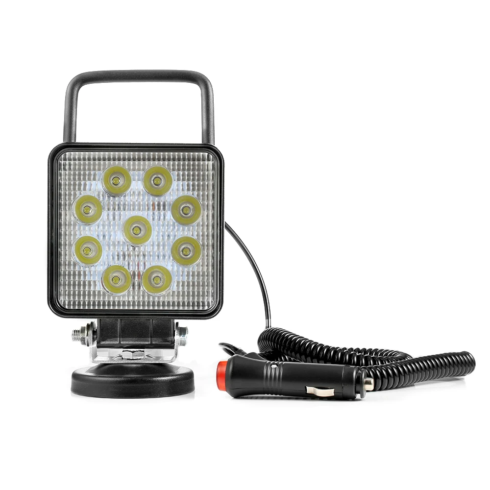 

1pcs 12v LED portable spotlight Cigarette lighter on/off power switch Offroad searchlight Camping Magnetic base working light