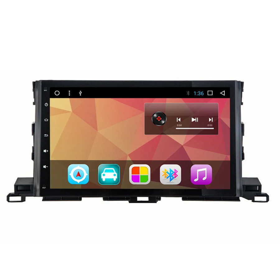 Best 10" Android Car Multimedia Stereo Radio Audio DVD GPS Navigation Sat Nav Head Unit for Toyota Highlander 2015 2016 2017 2