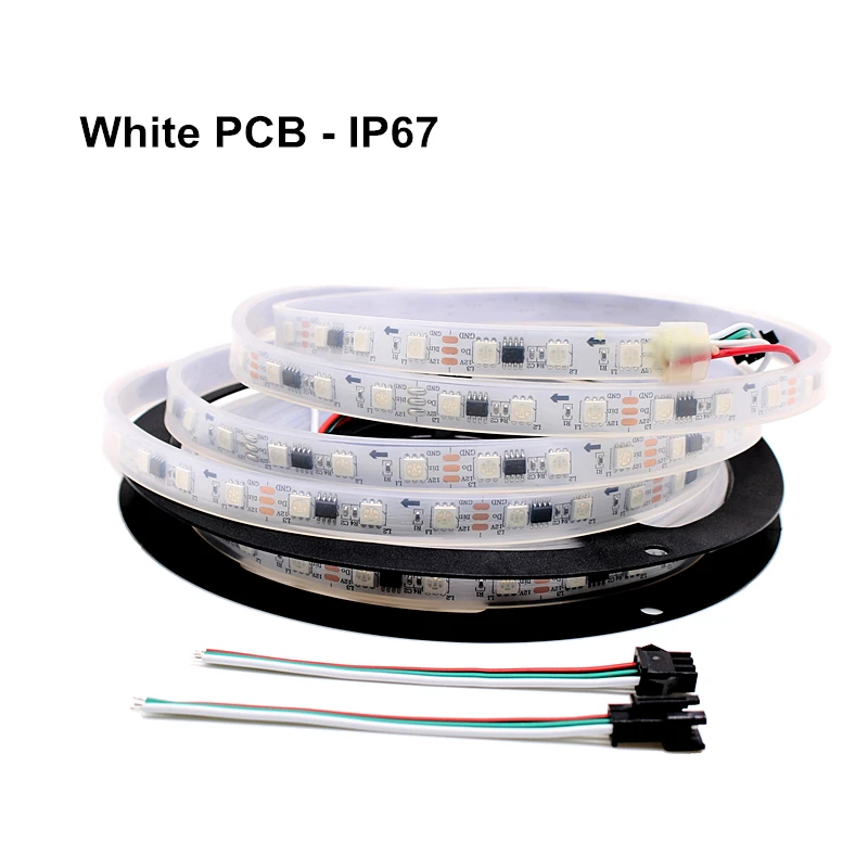 WS2811 5050 SMD RGB пикселей Светодиодная лента 60 Светодиодный s/m программируемое перенастраиваемое светодиодное освещение 0,5 м 1 м 2 м 3 м 4 м 5 м 12 В полноцветная светодиодная лента лампа