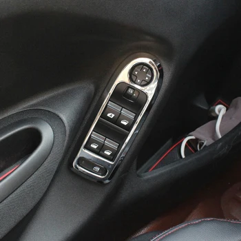 

Elysee Lift Control Switch Panel Cover ABS Chrome Shell Door Window Glass 2014 2015 2016 Trim Car Styling for Citroen Elysee