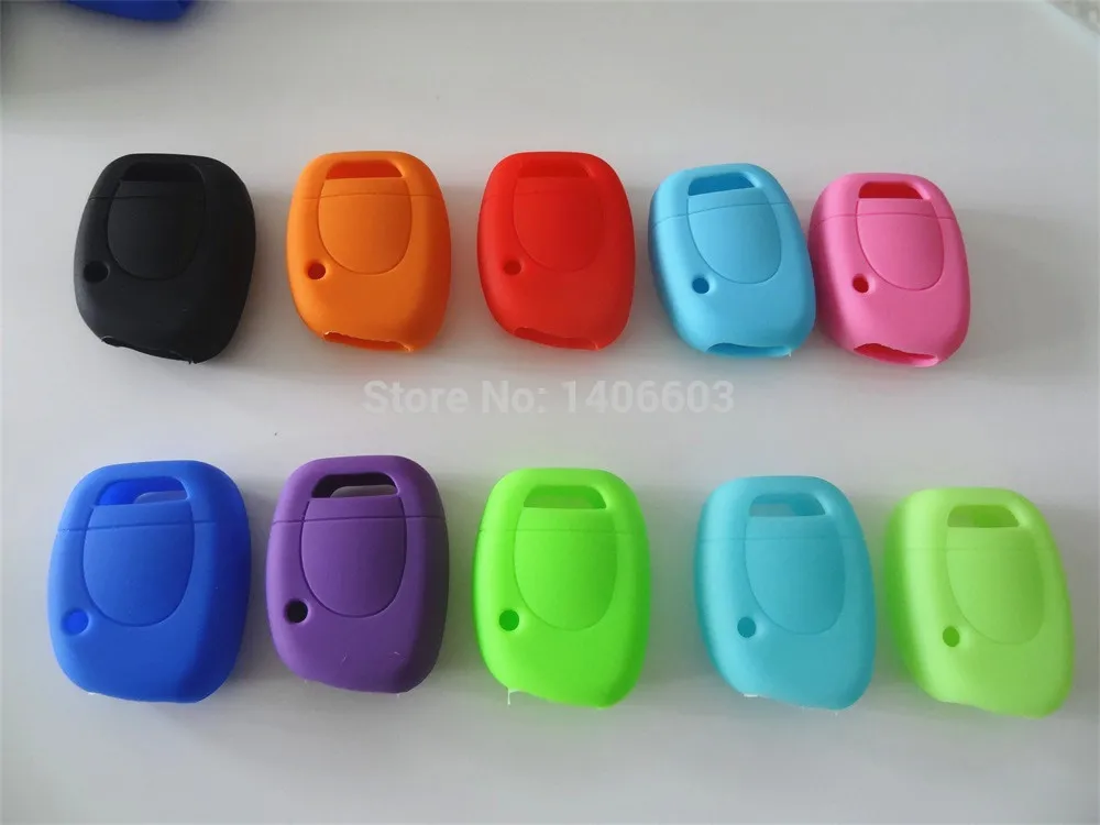 

AUTEWODE Silicone key cover for Renault Twingo Clio Master Kango 1 Buttons Car key case 10 color 1pc