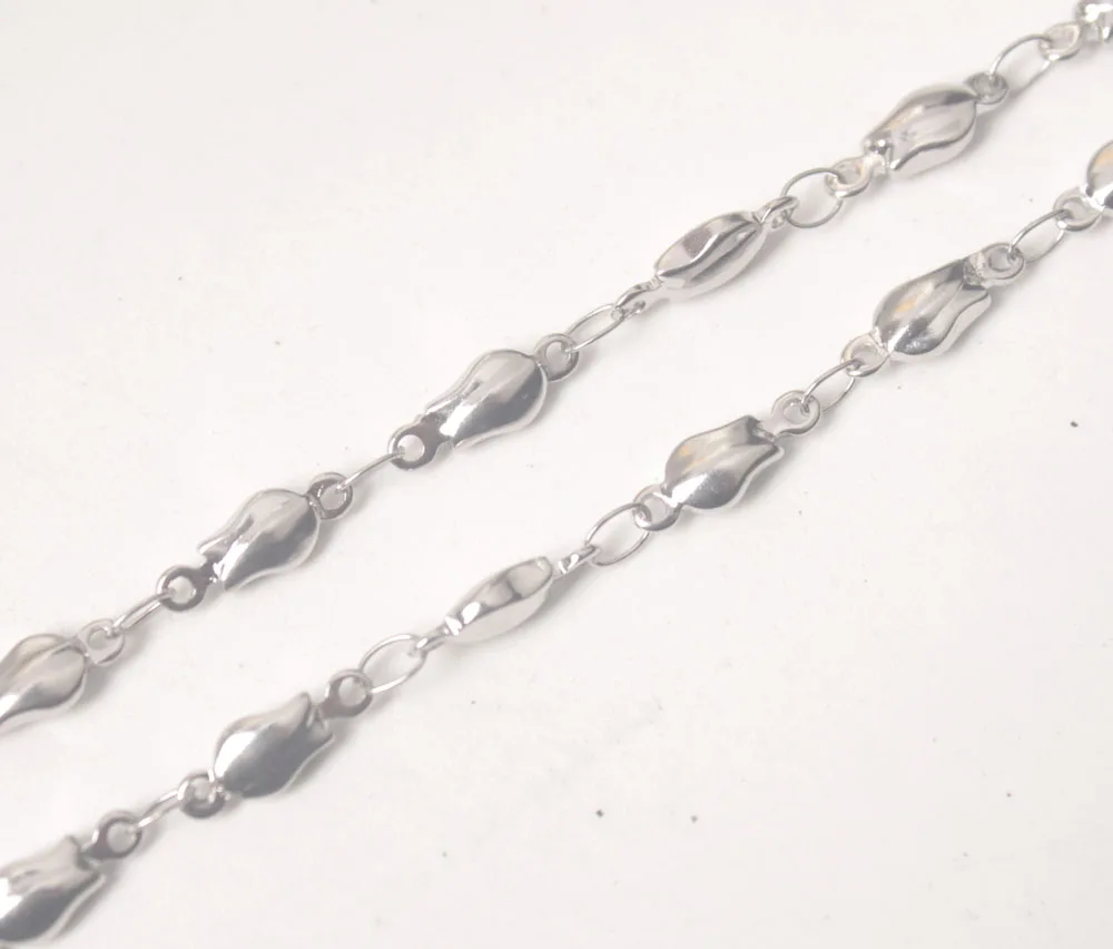 

2 Meters Stainless steel 3.5x10mm Rose Flower Chain #95309