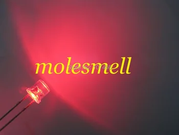 

100pcs 5mm flat top red led wholesale wide angle 5mm red led free shipping 5mm light-emitting diode