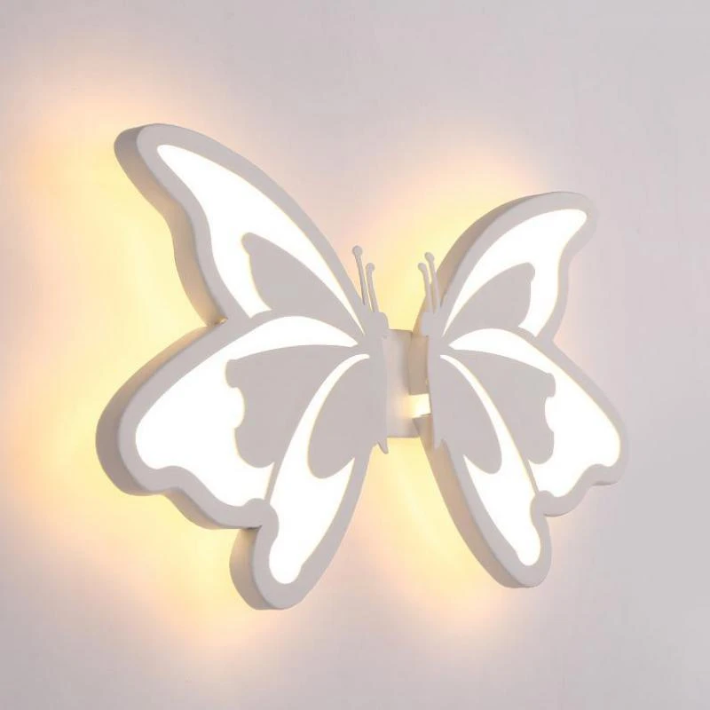 Contemporary Led Wall Light With Butterfly Lampshade For Bathroom Bedroom 24w Wall Sconce White Indoor Lighting Lamp Arylic Led Wall Light Wall Lightled Wall Aliexpress