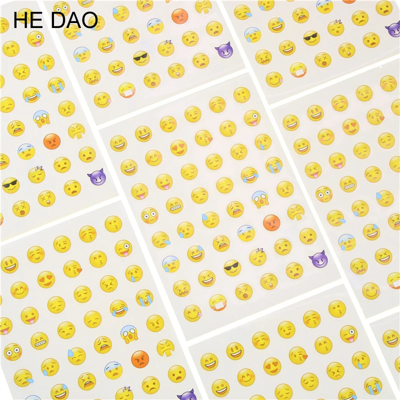 

10 Sheets 48 Emoji Smile Face Diary Stickers Kawaii Planner Memo Scrapbooking Sticker Stationery