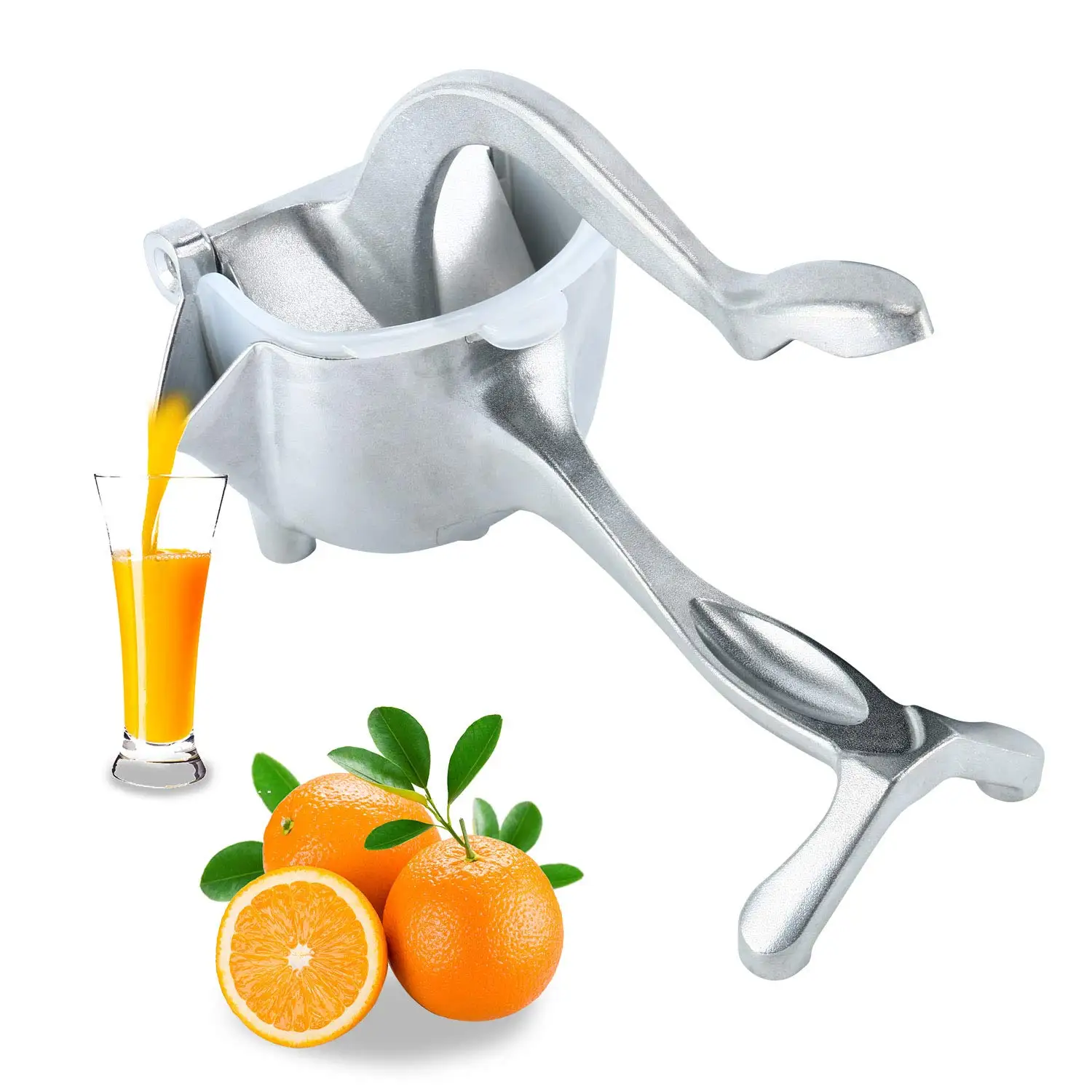 

Manual Fruit Juicer Alloy Lemon Squeezer Citrus Press Heavy Duty Hand Press Fruit Juicer Detachable Lime Squeezer