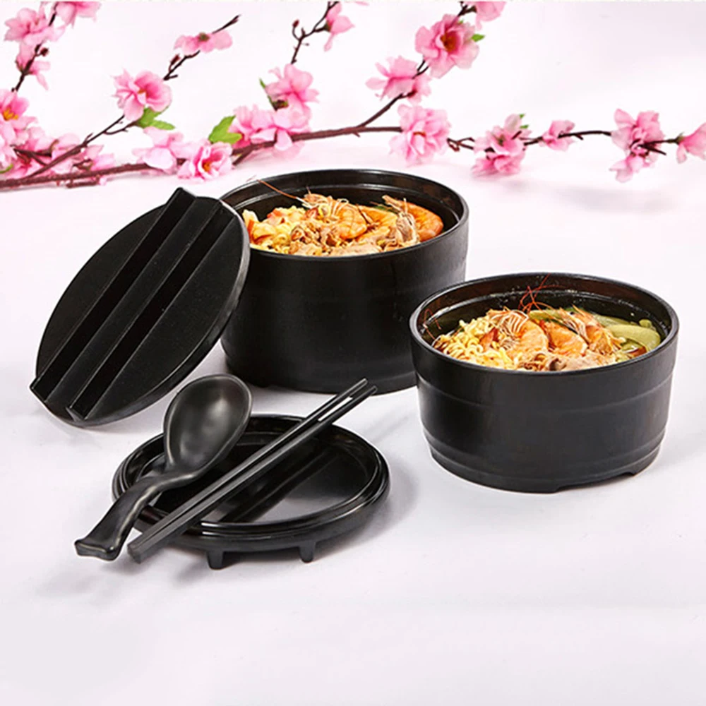 Японский Ланч-бокс чаша лапши быстрого приготовления рисовая чаша с крышкой бытовой общежитии посуда суп миска риса чаша крышка