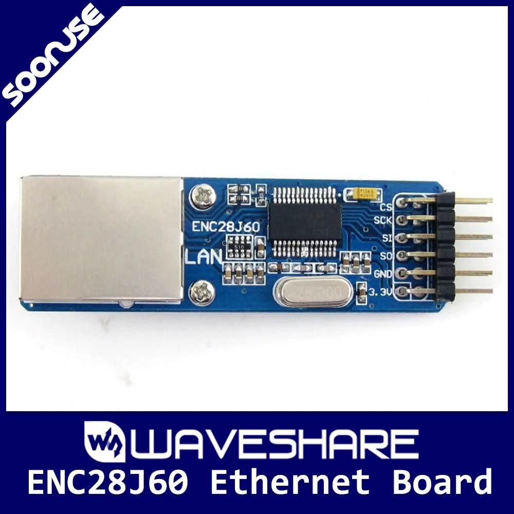 

ENC28J60 Ethernet LAN сетевой модуль SPI интерфейс RJ45 разъем Ethernet к последовательному преобразователю 51 AVR