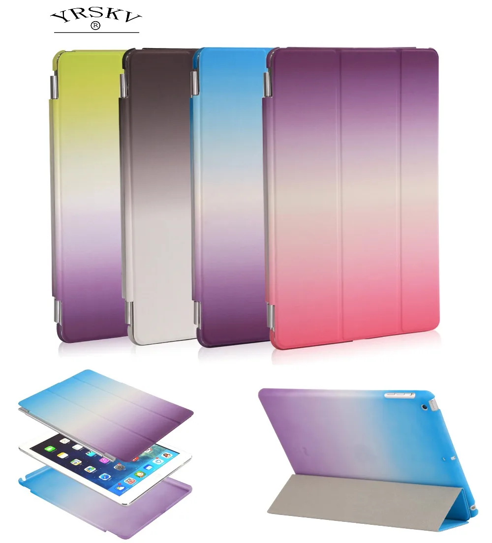 case for ipad pro 10.5 A1701 A1709 ,YRSKV Gradient color design rainbow