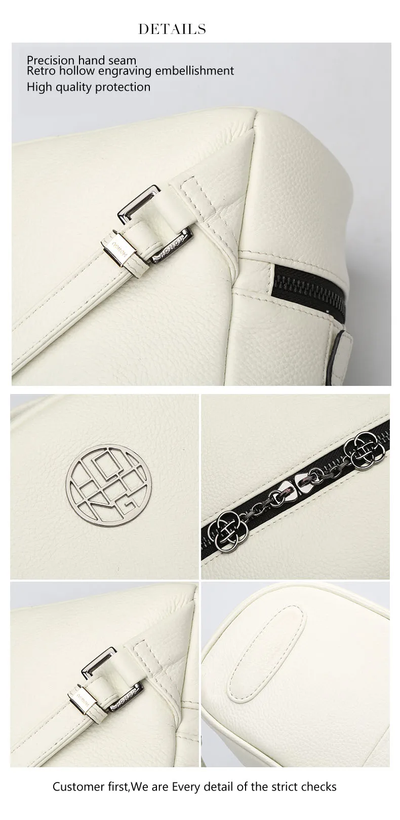 Ladies Solid Shoulder Bags Women Genuine First Layer Cow Leather bag College Bag Female Casual Simple style Fashion Backpack       H51940034 (10)
