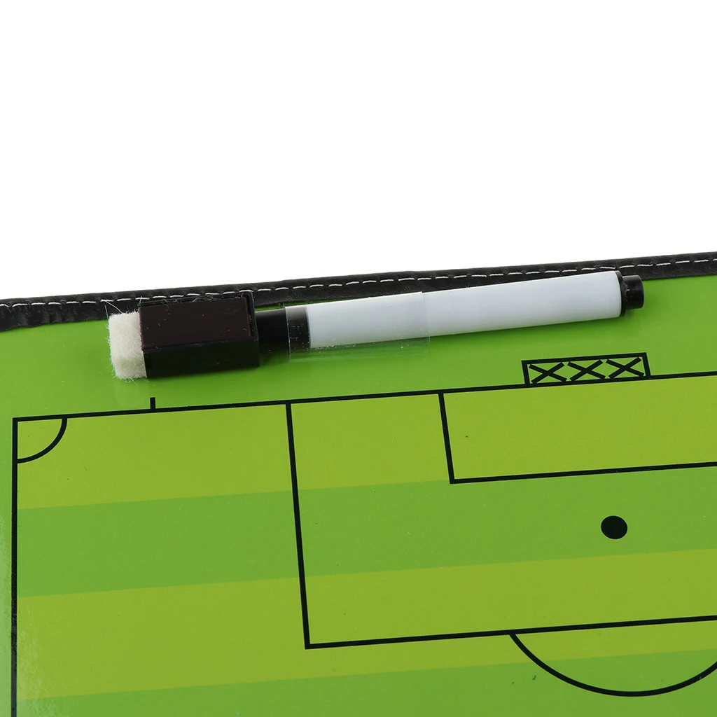 Football Coaching Board Foldable Strategy Teaching Clipboard Kit with Dry Eraser Marker Pen Magnets