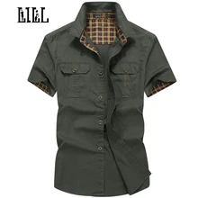 2016 neue Plus Größe Schnell Trocknend Lässig Mann 100% Reine baumwolle Komfortable Armee Grün Shirts Männer AFS JEEP Marke Kleidung UMA173