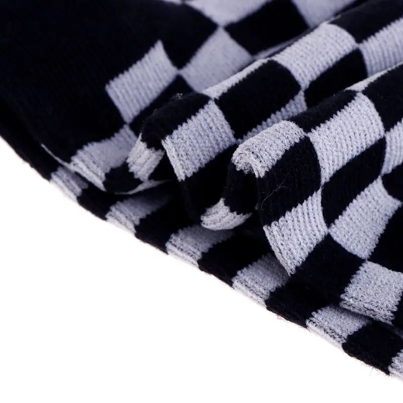 Модные тенденции носки унисекс с шахматным Геометрическая клетчатый Для мужчин Для женщин хлопковые носки W77