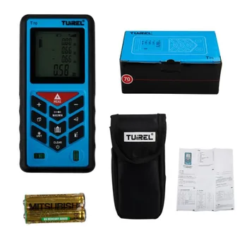 

Tuirel T70 Handheld 70m/229ft/2755in Laser Distance Meter Range Finder Measure Instrument Diastimeter