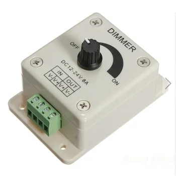 

DC 12-24V 8A Adjustable Dimmer Switch Control For Single Color LED Strip