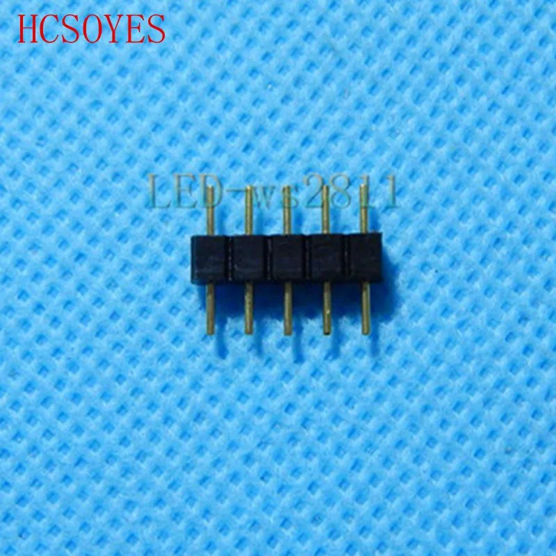 HCSOYES 100 шт 4 Pin/5 Pin штекер Адаптер светодиодный RGB Разъем для RGB 5050 3528 smd светодиодные ленты