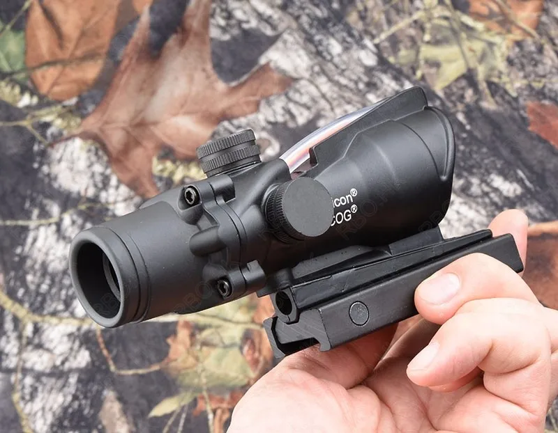 Тактический trijicon ACOG Стиль зеленое волокно оптика 1x32 прицел водонепроницаемый для охоты стрельба M7262