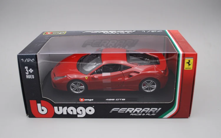 Bburago 1:24 laFerrari 488 GTB красный сплав супер модель автомобиля подлинный