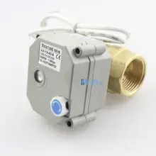 HSH-Flo DN8-32 DC7-35V 2 способ полный диаметр моторизованный шаровой клапан NPT/BSP латунный, 2 проводной Контроль Электрический шаровой клапан CR2-02