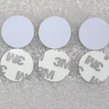 10000 шт./лот 25 мм 13,56 МГц rfid Бирка ПВХ бирка 1K байт Тэги монеты Фудань F1108 3 м клей