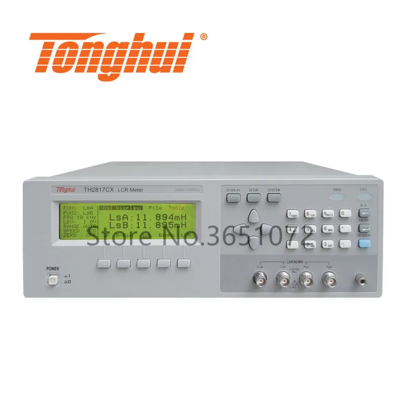 

TH2817CX Digital LCR Meter with Turn Ratio, Mutual Inductance, DCR Function, Built-in 2V DC Bias Source RLC Meter