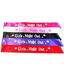 2019 Kiss Girls night out sash new design 5 color of satin ribbon sweet pink sexy hot pink lovely red elegant purple hen party джинсы kiss pink kiss pink ki011ewaton0