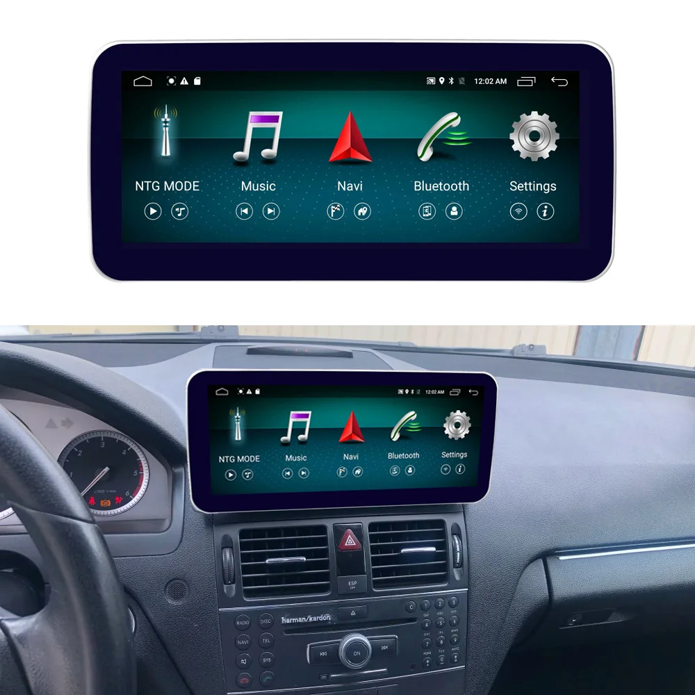 Sale 8-Core 4+64G Car Android 10.25 inch Display for Mercedes Benz C Class W204 2008-2010 Command System Upgrade Head Up Screen 1