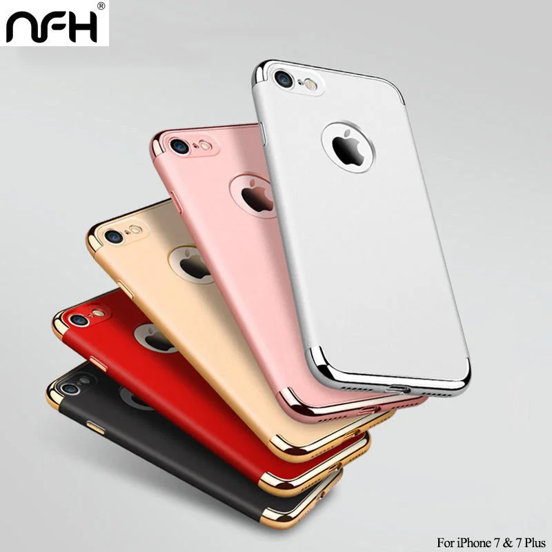 for-iPhone-7-Case-Luxury-Ultra-Thin-3in1-Hybrid-Plating-Hard-Matte-Armor-Silicone-Case-for