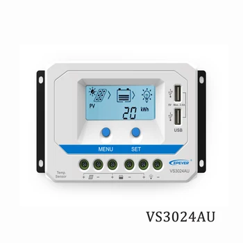 

30A VS3024AU 12V 24V EPSolar PWM Solar Panel Charger Battery LCD Backlight 5V Mobile phone charger