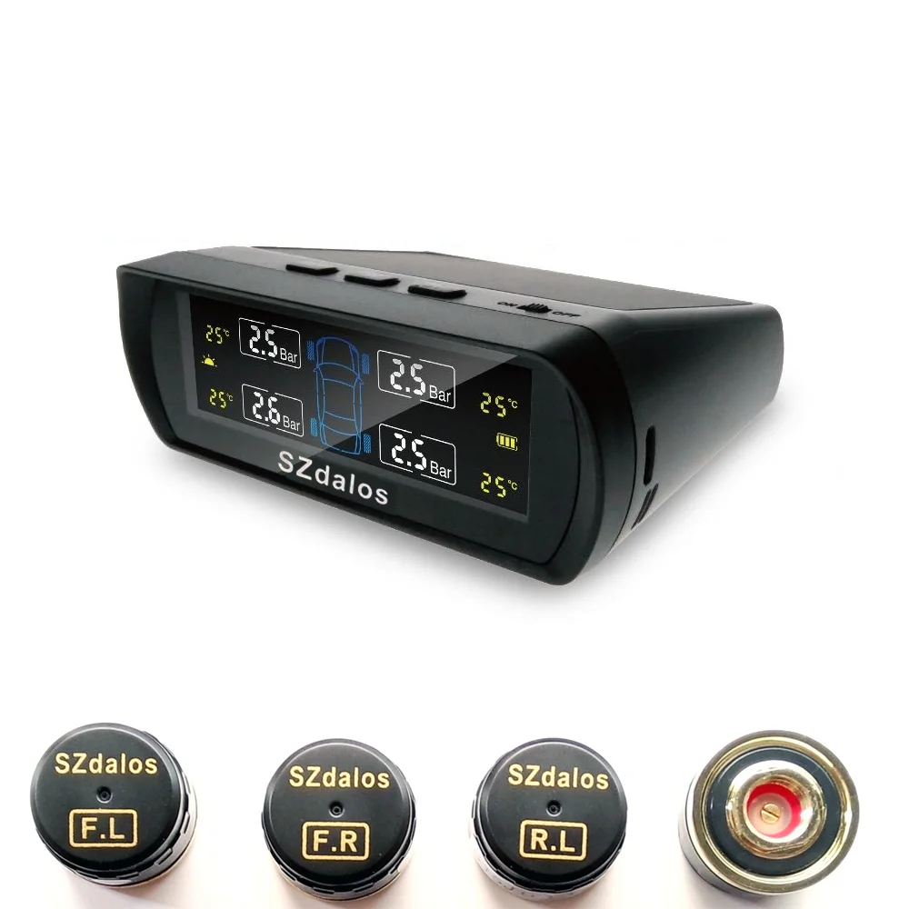 

SZDALOS Solar TPMS tyre pressure monitoring technology Car Tire Diagnostic-tool with mini Wireless external sensor for car