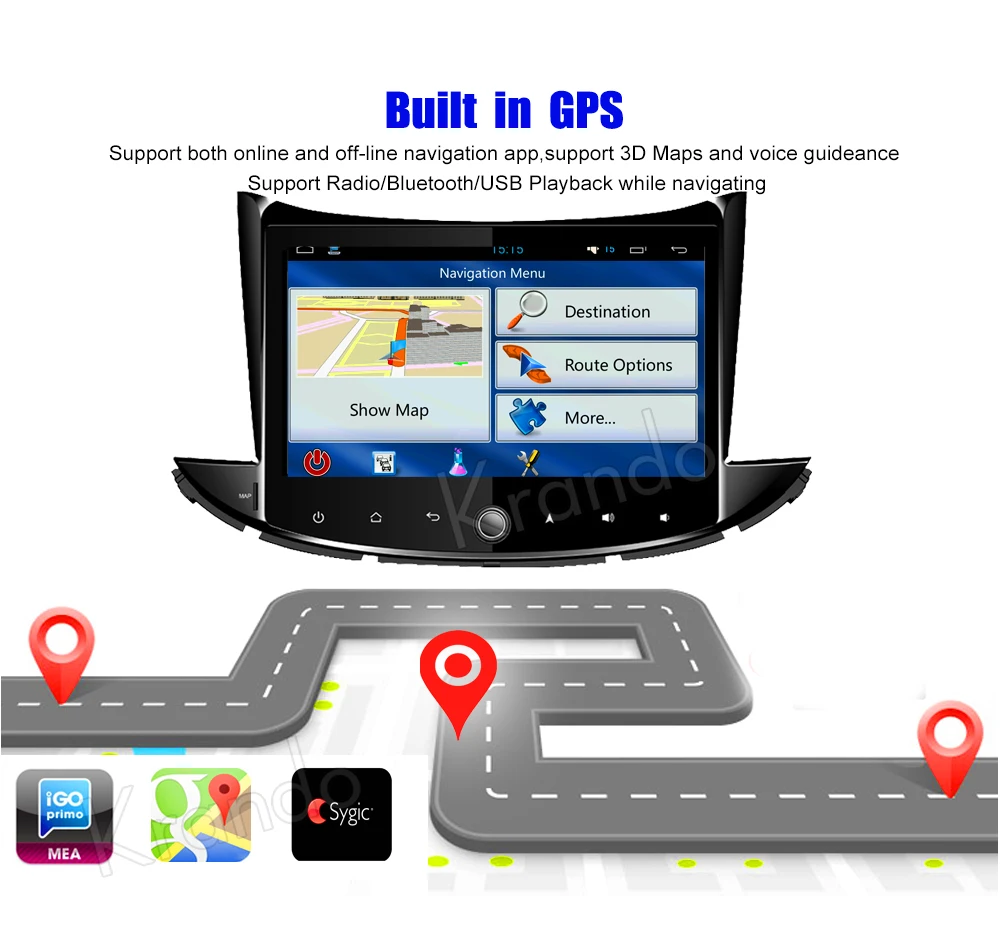 Best Krando Android 8.1 9" Big screen car Multimedia player for CHEVROLET TRAX 2017+ navigation system radio player audio gps wifi BT 2 Best Krando Android 8.1 9" Big screen car Multimedia player for CHEVROLET TRAX 2017+ navigation system radio player audio gps wifi BT 2