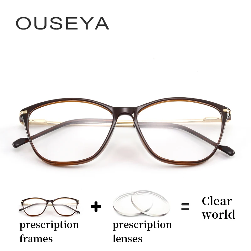 

TR90 Glasses Women Thin Myopia Photochromic Reading Blue Light Astigmatism Lens Progressive Prescription glasses #S80023