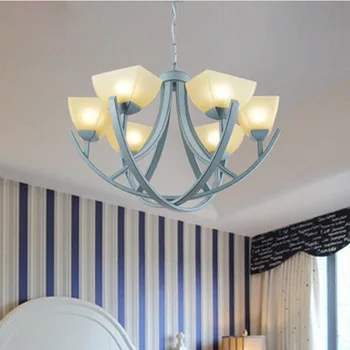 

Nordic LED chandeliers American country style hanging lights Restaurant iron living room bedroom Lighting Bar Cafe Chandeliers