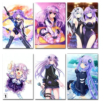 

Art Silk Or Canvas Print Hyperdimension Neptunia Neptune Game Poster 13x20 24x36 inch For Room Decor Decoration-001