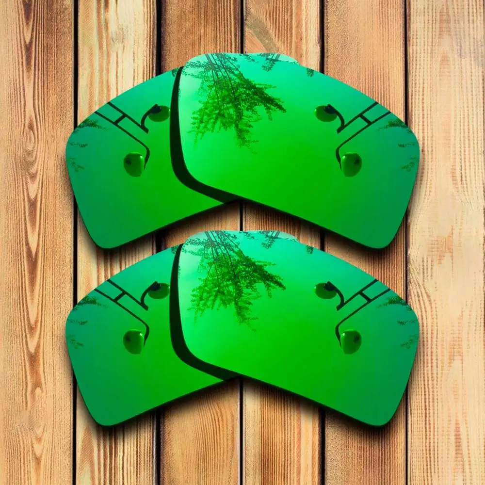 Green-Green Mirrored 2 пары точно вырезанные поляризованные Сменные линзы для очков 2 солнцезащитных очков-много цветов - Цвет линз: Green-Green Mirrored