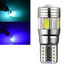 CYAN SOIL BAY Car Styling T10 W5W 194 6 LED Wedge Light Ice Blue Reading Bulb Side Canbus Error Free SMD 5630 12V Side Lamp